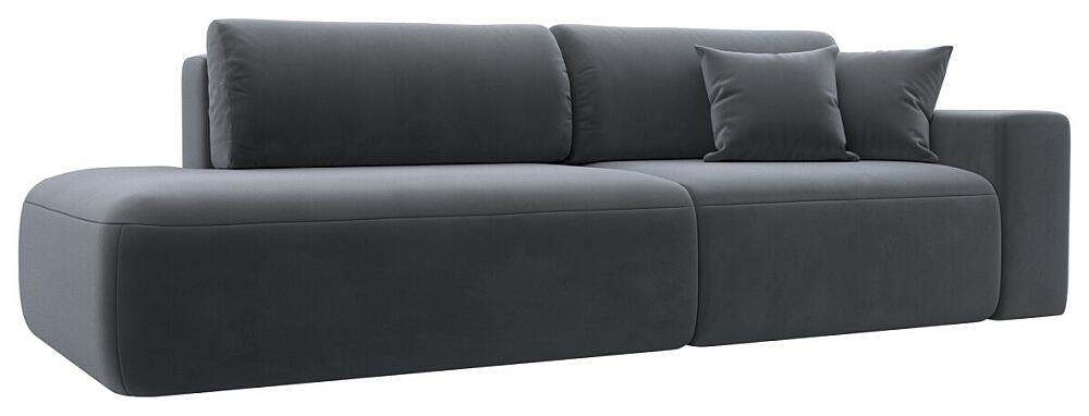 Диван прямой Лига-036 НПБ Модерн подлокотник справа Велюр Серый 70999₽