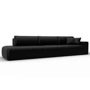 Диван прямой лига экокожа-036 нпб модерн лонг подлокотник справа grifon 18 черный еврокнижка