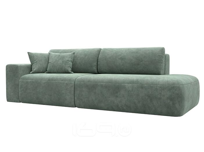 Диван прямой лига велюр-036 нпб модерн подлокотник слева brut 08 зеленый еврокнижка