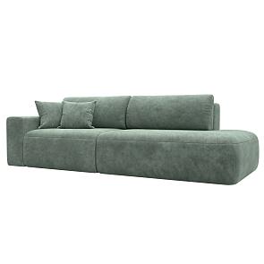 Диван прямой лига велюр-036 нпб модерн подлокотник слева brut 08 зеленый еврокнижка