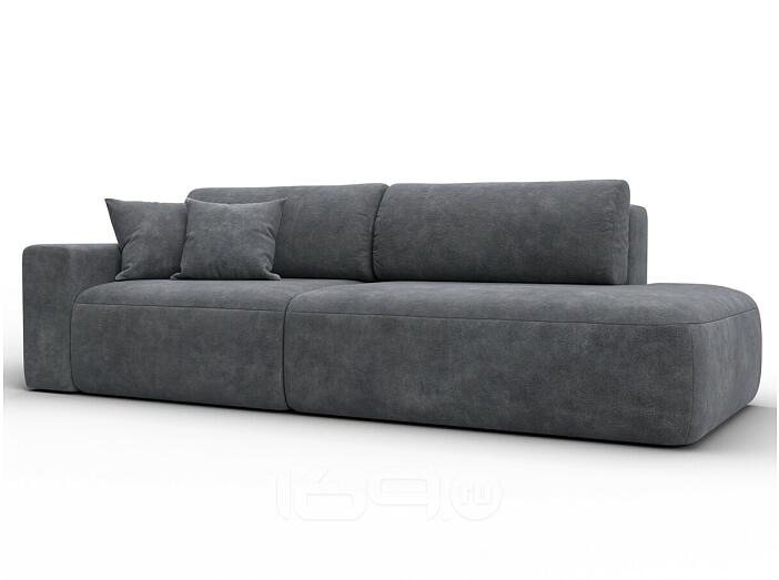 Диван прямой лига велюр-036 нпб модерн подлокотник слева brut 16 темно-серый еврокнижка