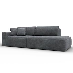 Диван прямой лига велюр-036 нпб модерн подлокотник слева brut 16 темно-серый еврокнижка