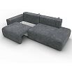 Диван прямой лига велюр-036 нпб модерн подлокотник слева brut 16 темно-серый еврокнижка
