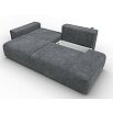 Диван прямой лига велюр-036 нпб модерн подлокотник слева brut 16 темно-серый еврокнижка