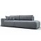 Диван прямой лига велюр-036 нпб модерн подлокотник слева tower 10 серый еврокнижка