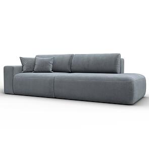 Диван прямой лига велюр-036 нпб модерн подлокотник слева tower 10 серый еврокнижка