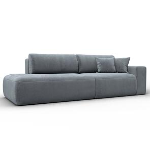 Диван прямой лига велюр-036 нпб модерн подлокотник справа tower 10 серый еврокнижка