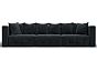 Диван прямой лига-052 нпб лонг велюр tower 11 темно-серый еврокнижка