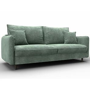 Диван прямой лига велюр-064 нпб brut 08 зеленый пантограф (тик-так)