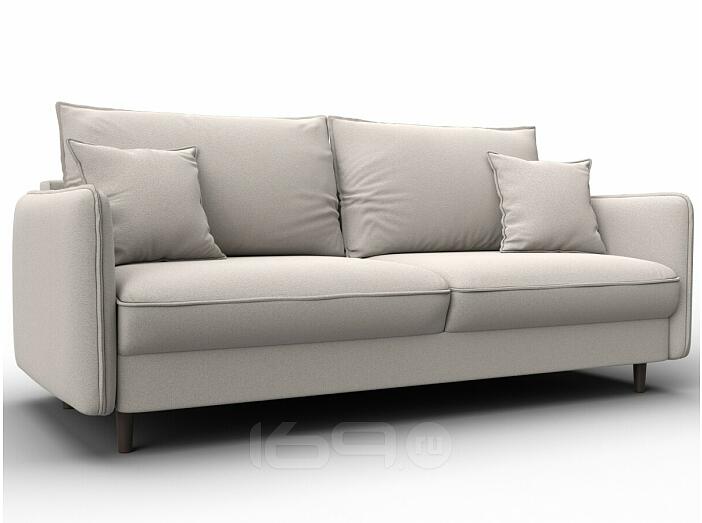 Диван прямой лига замша-064 нпб joly 05 бежевый пантограф (тик-так)