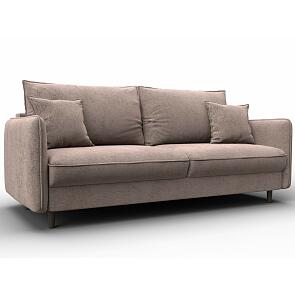 Диван прямой лига велюр-064 нпб tower 05 бежевый пантограф (тик-так)