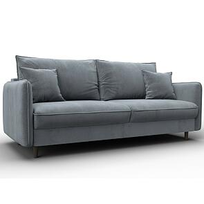 Диван прямой лига велюр-064 нпб tower 10 серый пантограф (тик-так)