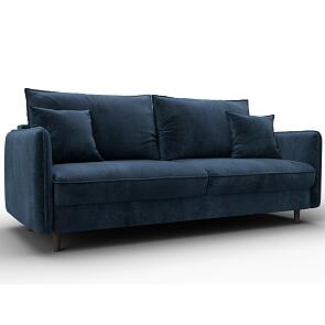 Диван прямой лига велюр-064 нпб tower 13 синий пантограф (тик-так)