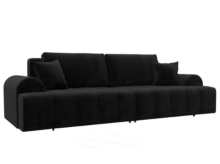 Диван прямой лига-080 seven 35 черный еврокнижка