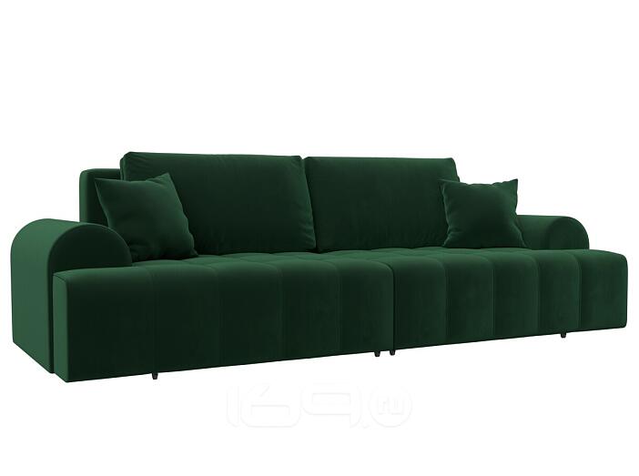 Диван прямой лига-080 seven 626 зеленый еврокнижка
