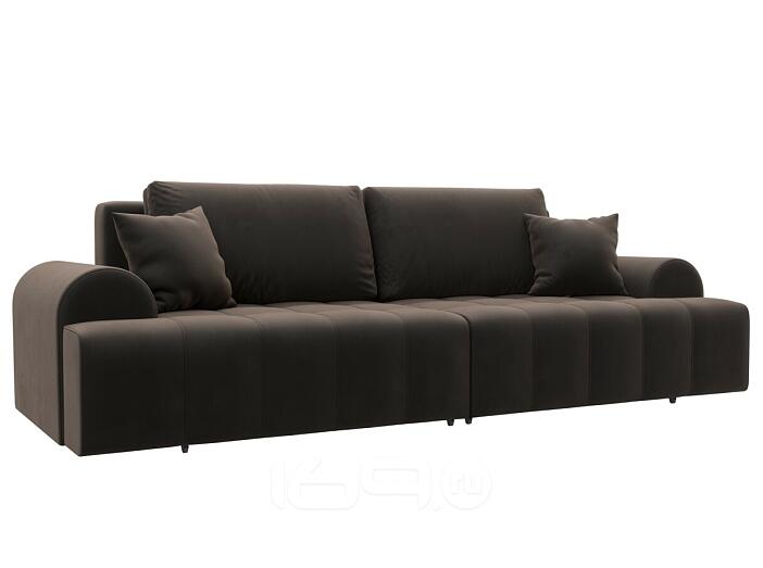 Диван прямой лига-080 seven 727 коричневый еврокнижка
