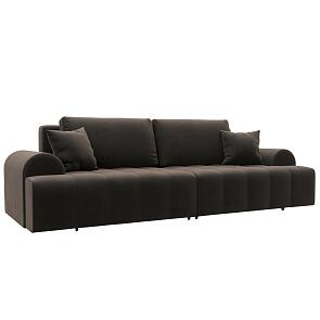 Диван прямой лига-080 seven 727 коричневый еврокнижка