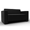 Диван прямой лига экокожа-093 черный без механизма