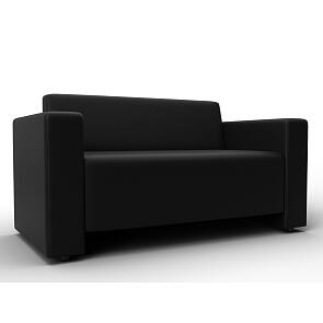 Диван прямой лига экокожа-093 черный без механизма