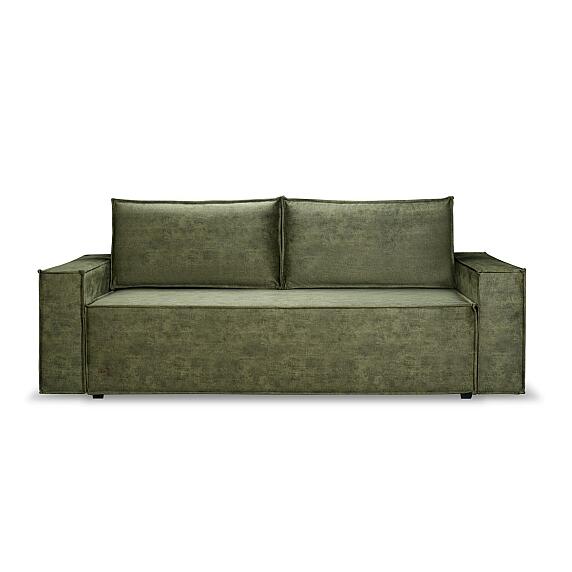 Диван прямой Лофт Lux зеленый Feska deep green (велюр)