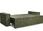Диван прямой Лофт Lux зеленый Feska deep green (велюр)