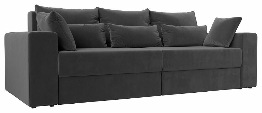 Диван прямой Майами Велюр Серый подушки серые 65999₽