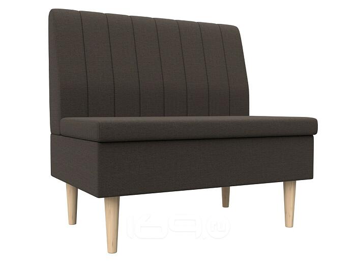 Диван прямой мини рогожка амур 05 коричневый без механизма