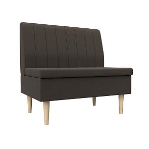 Диван прямой мини рогожка амур 05 коричневый без механизма