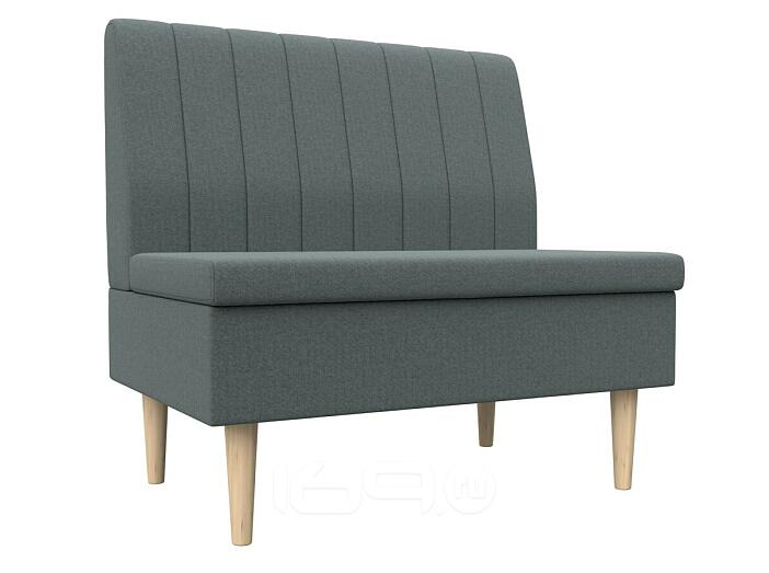 Диван прямой мини рогожка амур 07 серый без механизма