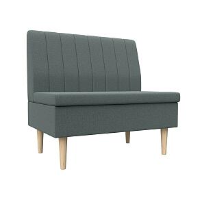 Диван прямой мини рогожка амур 07 серый без механизма