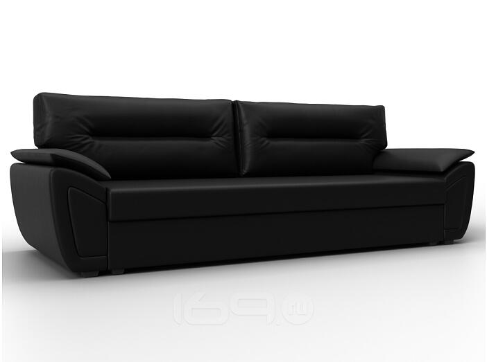 Диван прямой нэстор лайт экокожа черный еврокнижка