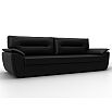 Диван прямой нэстор лайт экокожа черный еврокнижка