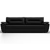 Диван прямой нэстор лайт экокожа черный еврокнижка