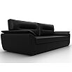 Диван прямой нэстор лайт экокожа черный еврокнижка