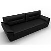 Диван прямой нэстор лайт экокожа черный еврокнижка