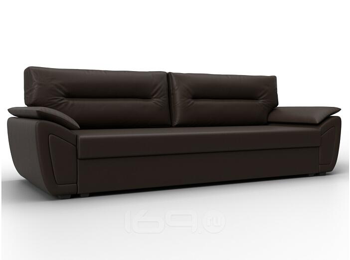 Диван прямой нэстор лайт экокожа коричневый еврокнижка