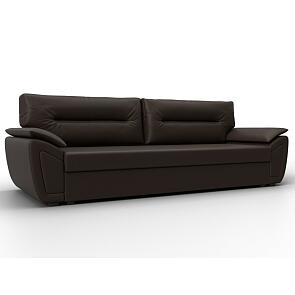 Диван прямой нэстор лайт экокожа коричневый еврокнижка