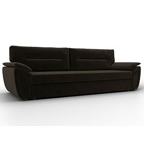 Диван прямой нэстор лайт микровельвет коричневый еврокнижка