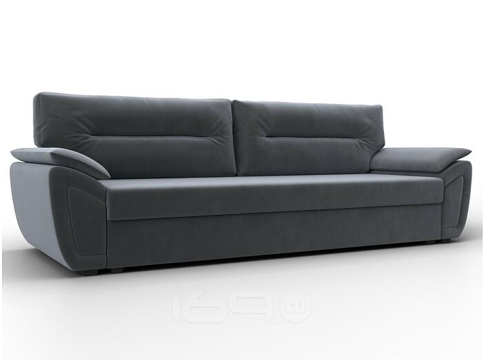 Диван прямой нэстор лайт велюр seven 17 серый еврокнижка