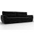 Диван прямой нэстор лайт велюр seven 35 черный еврокнижка