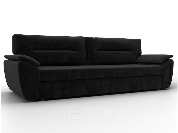 Диван прямой нэстор лайт велюр seven 35 черный еврокнижка