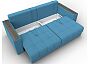 Диван прямой с декором лига-049 нпб рогожка амур 10 голубой еврокнижка