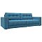 Диван прямой с декором лига-049 нпб рогожка амур 10 голубой еврокнижка