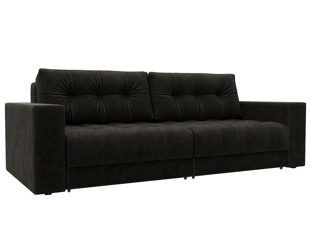 

Диван прямой с декором Лига-049 НПБ Велюр BRUT 17 коричневый