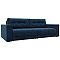 Диван прямой с декором Лига-049 НПБ Велюр BRUT 11 синий