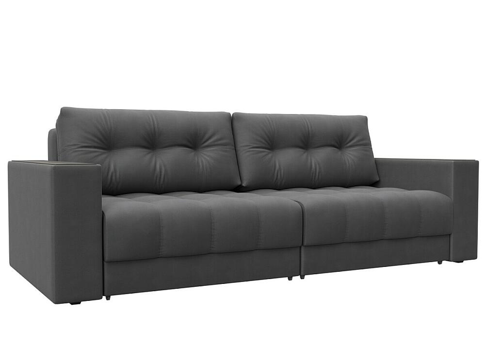 

Диван прямой с декором Лига-049 НПБ Замша JOLY 13 серый