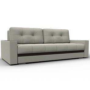 Диван прямой с декором лига-096 нпб амур 02 бежевый/коричневый еврокнижка