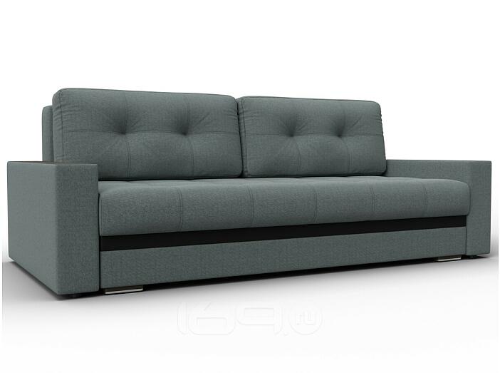 Диван прямой с декором лига-096 нпб амур 07 серый/черный еврокнижка