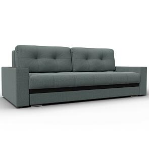 Диван прямой с декором лига-096 нпб амур 07 серый/черный еврокнижка