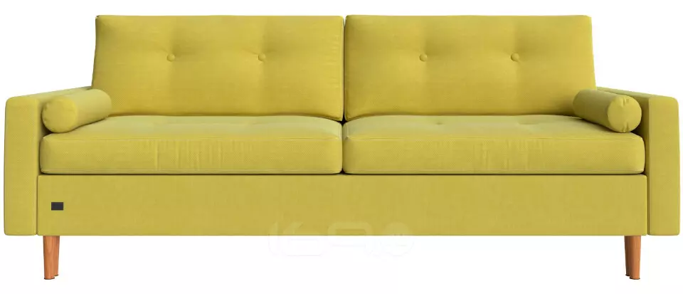 Диван прямой Скандинавия Bergen mustard (Велюр) желтый